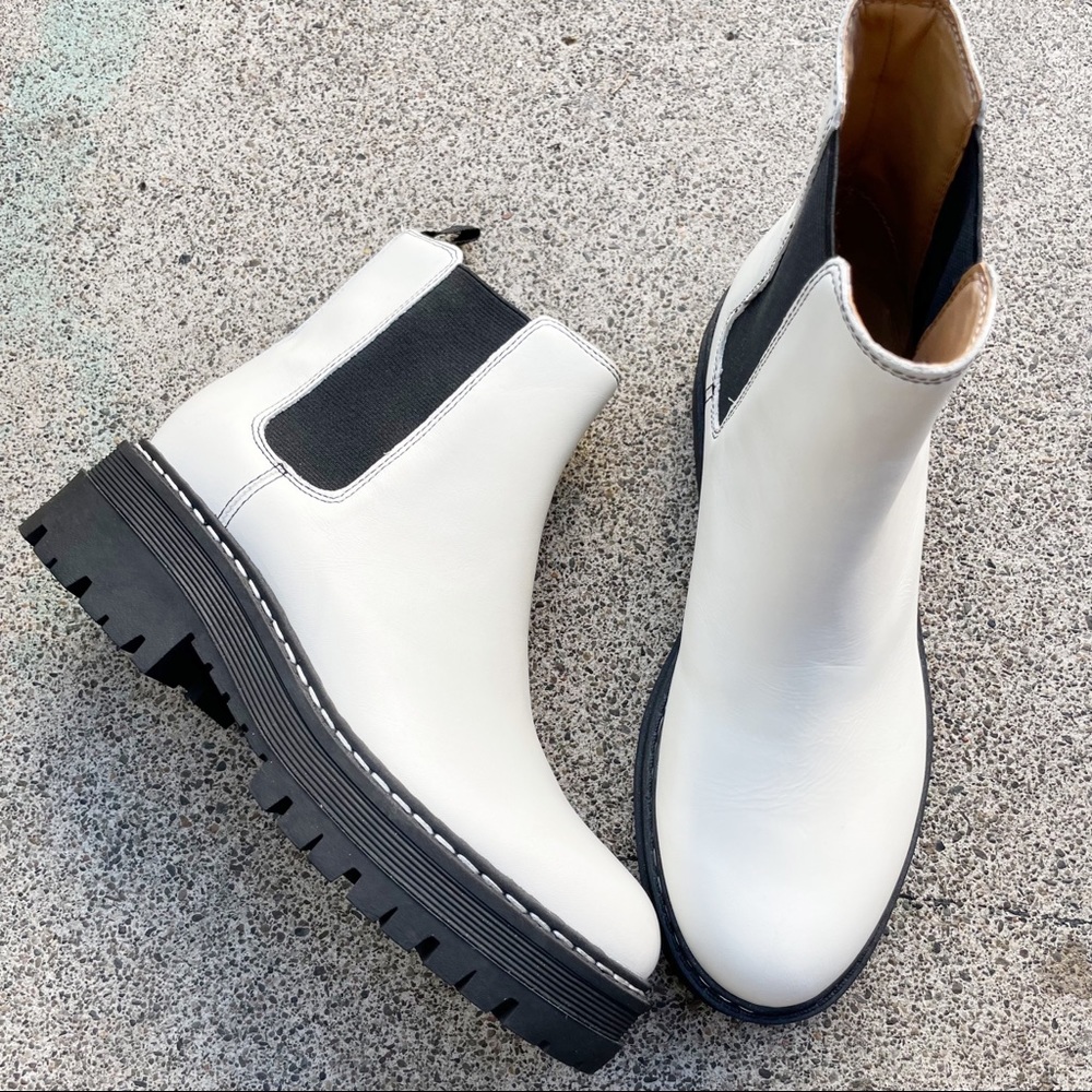 Marc Fisher Pirro leather Platform Chelsea boot - Picture 1 of 9